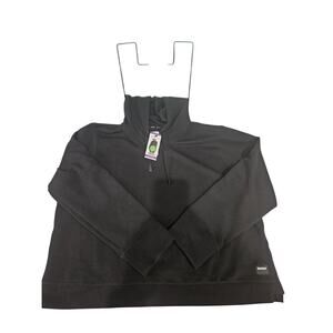 DKNY Womens Tech Waffle Hoodie Black Size XXL